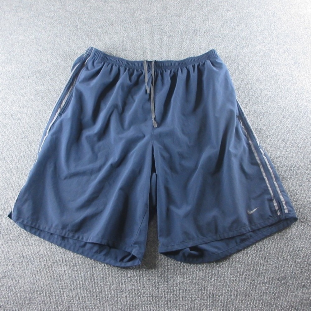 Nike‎ Shorts Mens XL Blue Running 8" Inseam Lined Athletic Workout Gym Pockets